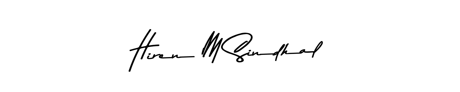 Similarly Asem Kandis PERSONAL USE is the best handwritten signature design. Signature creator online .You can use it as an online autograph creator for name Hiren M Sindhal. Hiren M Sindhal signature style 9 images and pictures png