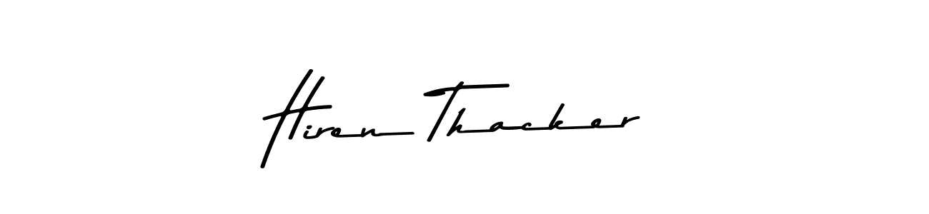 How to Draw Hiren Thacker signature style? Asem Kandis PERSONAL USE is a latest design signature styles for name Hiren Thacker. Hiren Thacker signature style 9 images and pictures png
