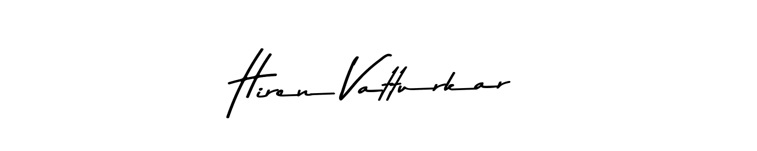 How to make Hiren Vatturkar signature? Asem Kandis PERSONAL USE is a professional autograph style. Create handwritten signature for Hiren Vatturkar name. Hiren Vatturkar signature style 9 images and pictures png