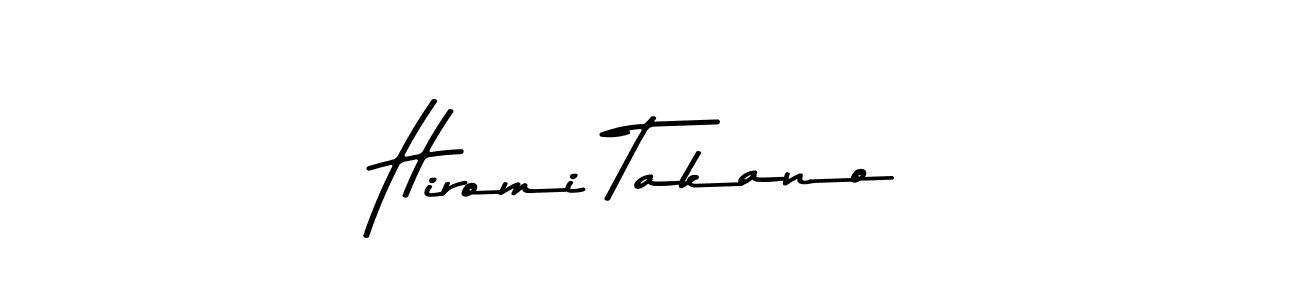 Make a beautiful signature design for name Hiromi Takano. With this signature (Asem Kandis PERSONAL USE) style, you can create a handwritten signature for free. Hiromi Takano signature style 9 images and pictures png