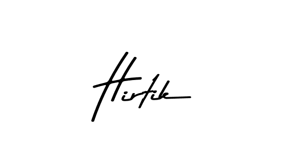 How to make Hirtik name signature. Use Asem Kandis PERSONAL USE style for creating short signs online. This is the latest handwritten sign. Hirtik signature style 9 images and pictures png