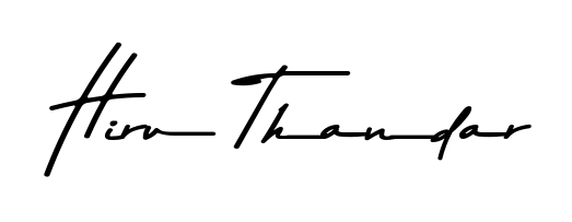 A classic penmanship look for Hiru Thandar. The Asem Kandis PERSONAL USE font brings timeless elegance and confidence to every signed document. Hiru Thandar signature style 9 images and pictures png