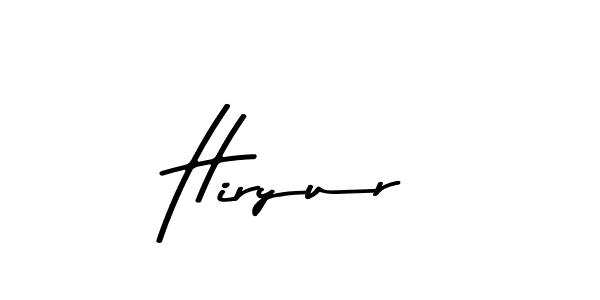 How to make Hiryur name signature. Use Asem Kandis PERSONAL USE style for creating short signs online. This is the latest handwritten sign. Hiryur signature style 9 images and pictures png