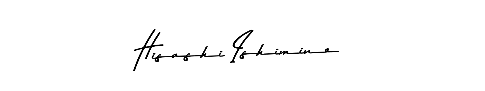 Create a beautiful signature design for name Hisashi Ishimine. With this signature (Asem Kandis PERSONAL USE) fonts, you can make a handwritten signature for free. Hisashi Ishimine signature style 9 images and pictures png