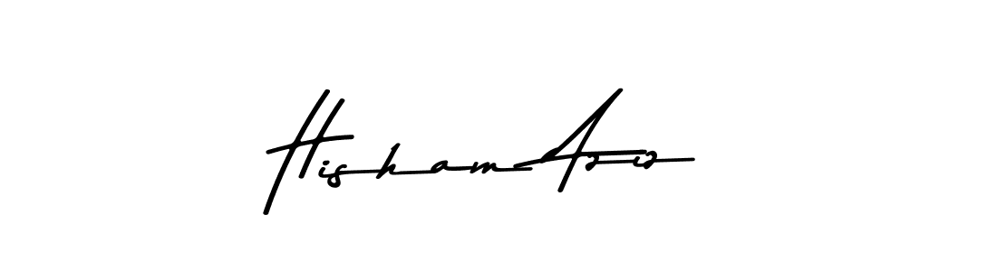 Create a beautiful signature design for name Hisham Aziz. With this signature (Asem Kandis PERSONAL USE) fonts, you can make a handwritten signature for free. Hisham Aziz signature style 9 images and pictures png