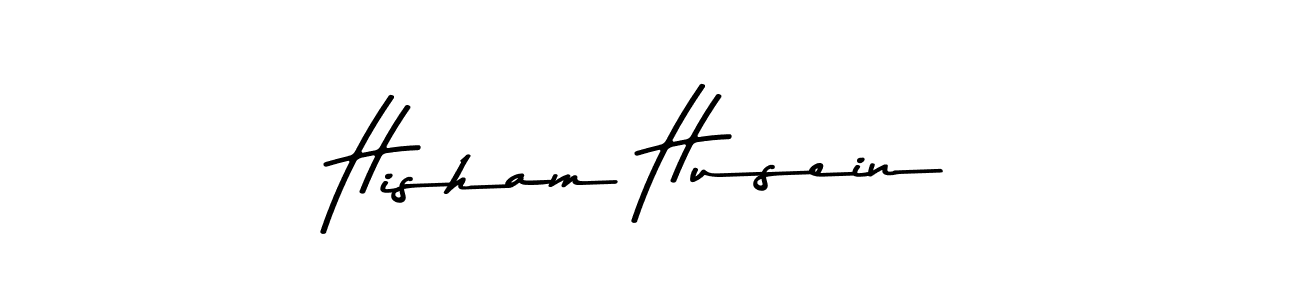 How to make Hisham Husein name signature. Use Asem Kandis PERSONAL USE style for creating short signs online. This is the latest handwritten sign. Hisham Husein signature style 9 images and pictures png