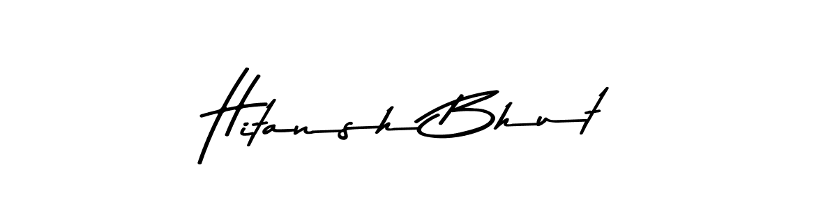 Hitansh Bhut stylish signature style. Best Handwritten Sign (Asem Kandis PERSONAL USE) for my name. Handwritten Signature Collection Ideas for my name Hitansh Bhut. Hitansh Bhut signature style 9 images and pictures png