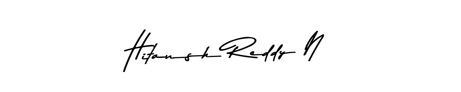 Also we have Hitansh Reddy N name is the best signature style. Create professional handwritten signature collection using Asem Kandis PERSONAL USE autograph style. Hitansh Reddy N signature style 9 images and pictures png