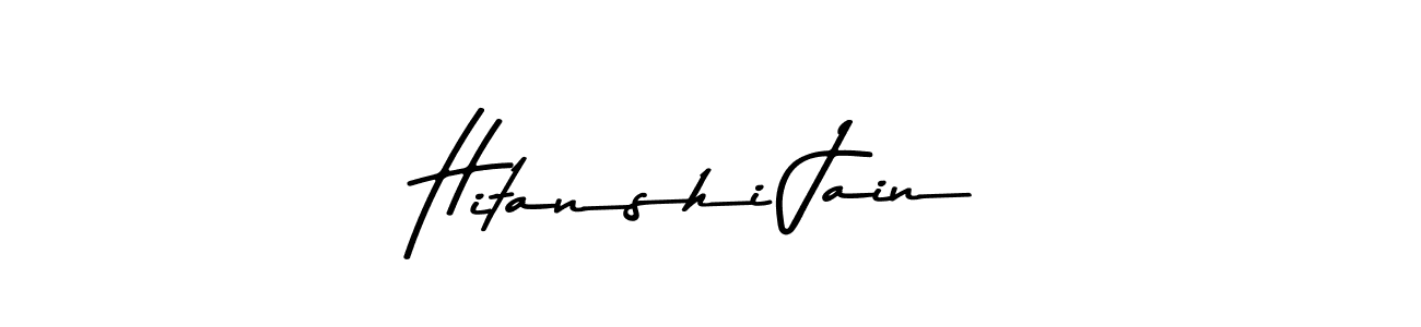 How to make Hitanshi Jain signature? Asem Kandis PERSONAL USE is a professional autograph style. Create handwritten signature for Hitanshi Jain name. Hitanshi Jain signature style 9 images and pictures png