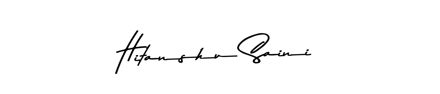 Design your own signature with our free online signature maker. With this signature software, you can create a handwritten (Asem Kandis PERSONAL USE) signature for name Hitanshu Saini. Hitanshu Saini signature style 9 images and pictures png