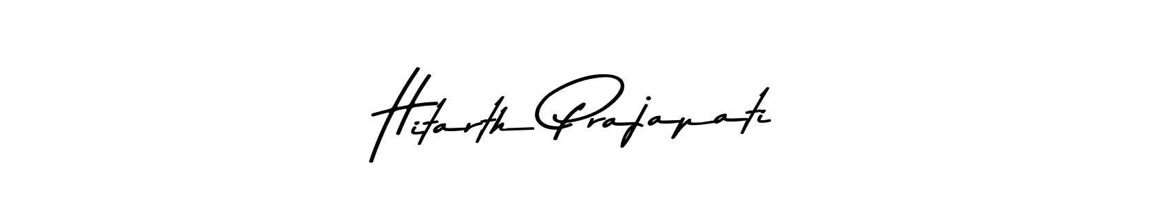 Make a beautiful signature design for name Hitarth Prajapati. With this signature (Asem Kandis PERSONAL USE) style, you can create a handwritten signature for free. Hitarth Prajapati signature style 9 images and pictures png