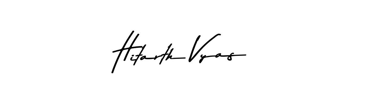 Hitarth Vyas stylish signature style. Best Handwritten Sign (Asem Kandis PERSONAL USE) for my name. Handwritten Signature Collection Ideas for my name Hitarth Vyas. Hitarth Vyas signature style 9 images and pictures png