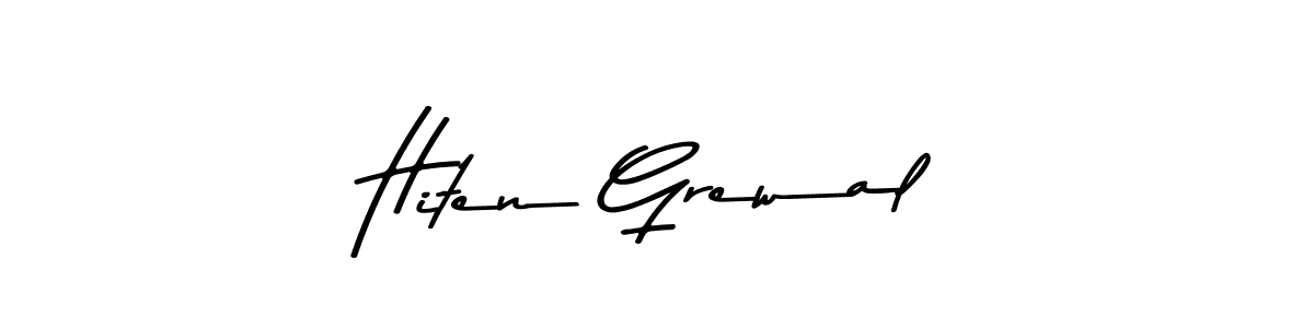 How to make Hiten Grewal signature? Asem Kandis PERSONAL USE is a professional autograph style. Create handwritten signature for Hiten Grewal name. Hiten Grewal signature style 9 images and pictures png