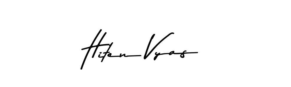 How to make Hiten Vyas signature? Asem Kandis PERSONAL USE is a professional autograph style. Create handwritten signature for Hiten Vyas name. Hiten Vyas signature style 9 images and pictures png