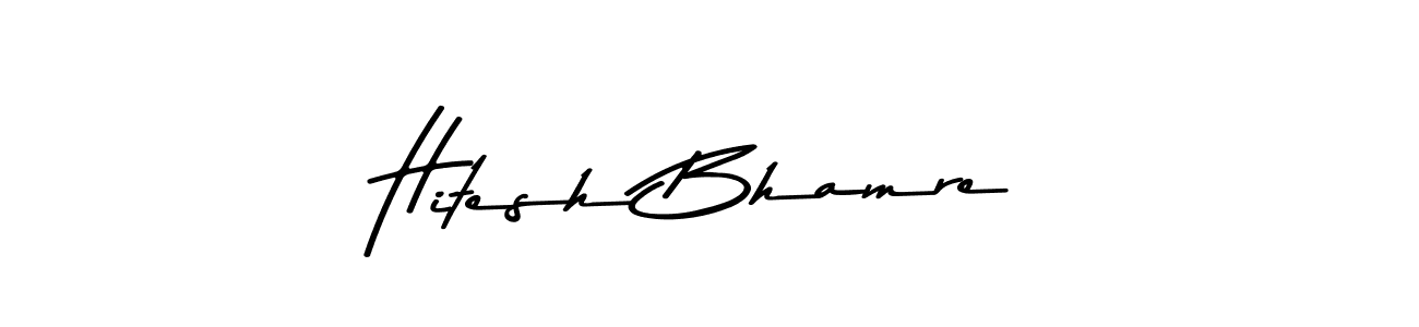The best way (Asem Kandis PERSONAL USE) to make a short signature is to pick only two or three words in your name. The name Hitesh Bhamre include a total of six letters. For converting this name. Hitesh Bhamre signature style 9 images and pictures png