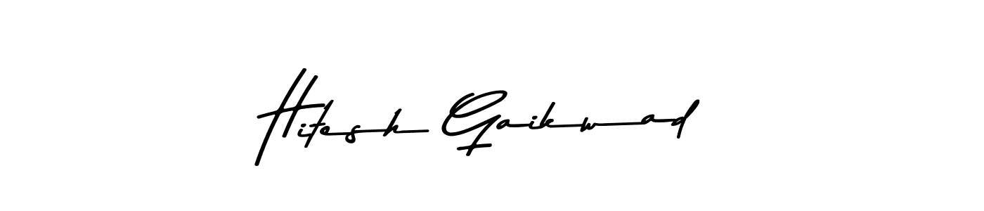 This is the best signature style for the Hitesh Gaikwad name. Also you like these signature font (Asem Kandis PERSONAL USE). Mix name signature. Hitesh Gaikwad signature style 9 images and pictures png