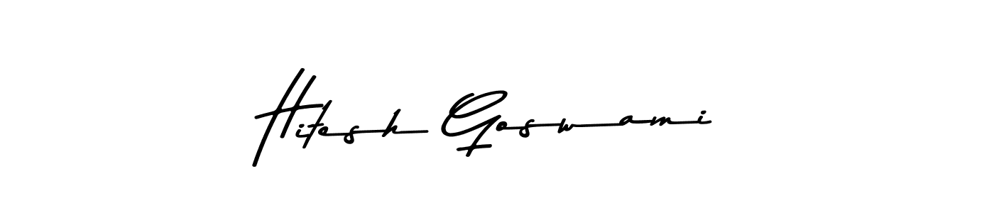 Also You can easily find your signature by using the search form. We will create Hitesh Goswami name handwritten signature images for you free of cost using Asem Kandis PERSONAL USE sign style. Hitesh Goswami signature style 9 images and pictures png