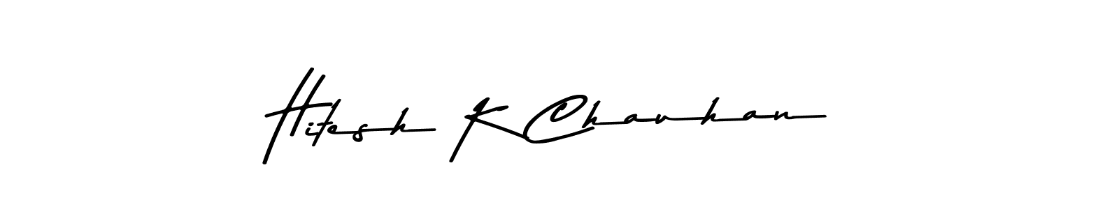 You should practise on your own different ways (Asem Kandis PERSONAL USE) to write your name (Hitesh K Chauhan) in signature. don't let someone else do it for you. Hitesh K Chauhan signature style 9 images and pictures png