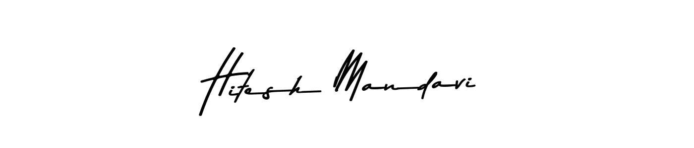 Create a beautiful signature design for name Hitesh Mandavi. With this signature (Asem Kandis PERSONAL USE) fonts, you can make a handwritten signature for free. Hitesh Mandavi signature style 9 images and pictures png