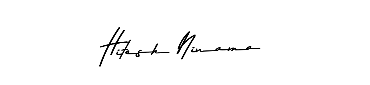 Use a signature maker to create a handwritten signature online. With this signature software, you can design (Asem Kandis PERSONAL USE) your own signature for name Hitesh Ninama. Hitesh Ninama signature style 9 images and pictures png