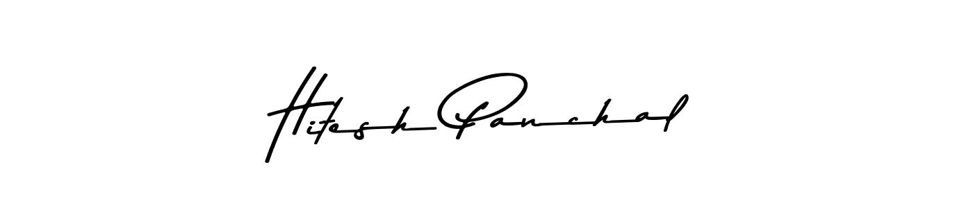 Hitesh Panchal stylish signature style. Best Handwritten Sign (Asem Kandis PERSONAL USE) for my name. Handwritten Signature Collection Ideas for my name Hitesh Panchal. Hitesh Panchal signature style 9 images and pictures png