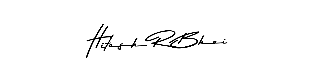 if you are searching for the best signature style for your name Hitesh R Bhoi. so please give up your signature search. here we have designed multiple signature styles  using Asem Kandis PERSONAL USE. Hitesh R Bhoi signature style 9 images and pictures png