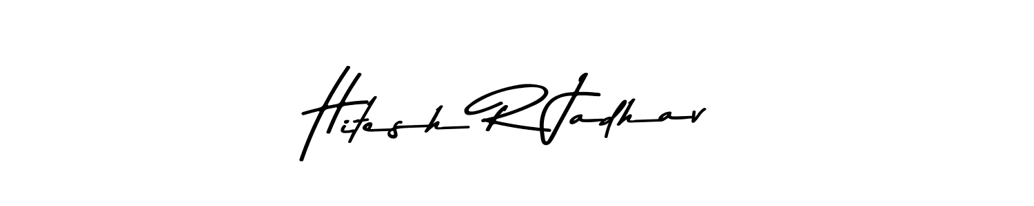 Create a beautiful signature design for name Hitesh R Jadhav. With this signature (Asem Kandis PERSONAL USE) fonts, you can make a handwritten signature for free. Hitesh R Jadhav signature style 9 images and pictures png
