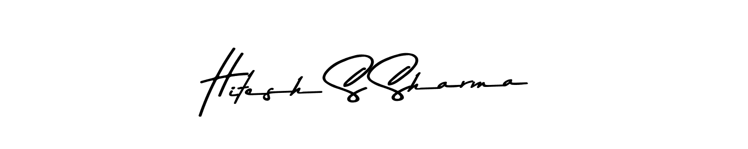 The best way (Asem Kandis PERSONAL USE) to make a short signature is to pick only two or three words in your name. The name Hitesh S Sharma include a total of six letters. For converting this name. Hitesh S Sharma signature style 9 images and pictures png