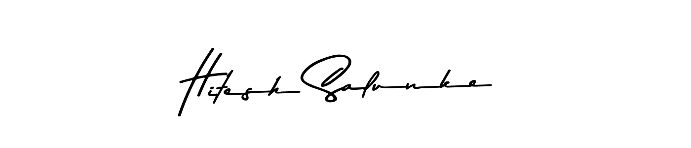 Use a signature maker to create a handwritten signature online. With this signature software, you can design (Asem Kandis PERSONAL USE) your own signature for name Hitesh Salunke. Hitesh Salunke signature style 9 images and pictures png