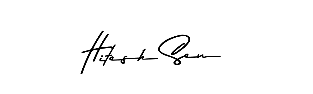 Design your own signature with our free online signature maker. With this signature software, you can create a handwritten (Asem Kandis PERSONAL USE) signature for name Hitesh Sen. Hitesh Sen signature style 9 images and pictures png