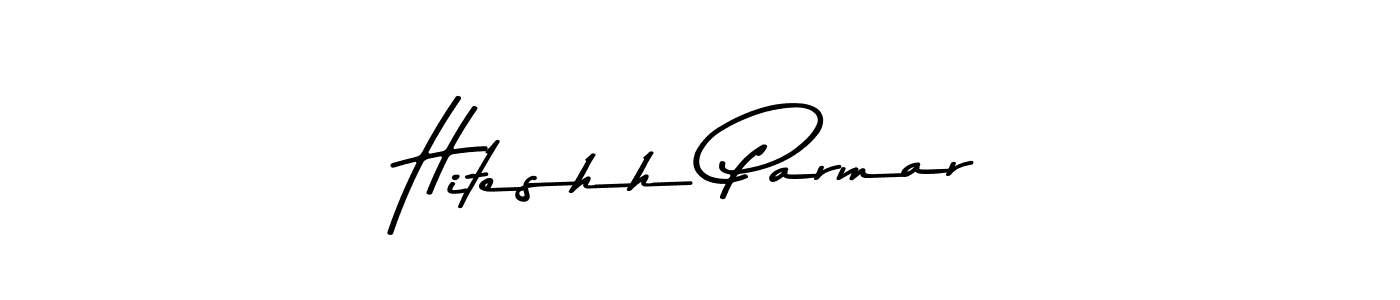The best way (Asem Kandis PERSONAL USE) to make a short signature is to pick only two or three words in your name. The name Hiteshh Parmar include a total of six letters. For converting this name. Hiteshh Parmar signature style 9 images and pictures png