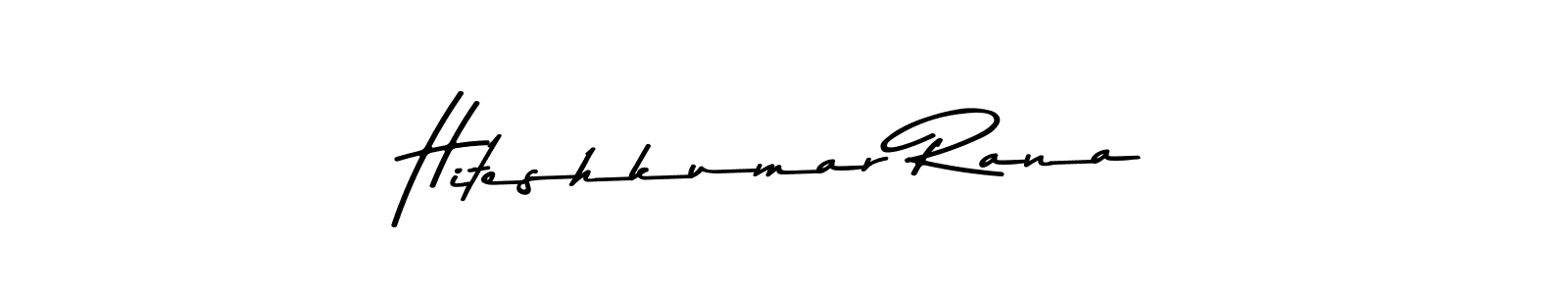 Hiteshkumar Rana stylish signature style. Best Handwritten Sign (Asem Kandis PERSONAL USE) for my name. Handwritten Signature Collection Ideas for my name Hiteshkumar Rana. Hiteshkumar Rana signature style 9 images and pictures png