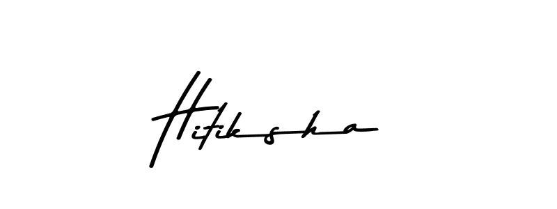 How to make Hitiksha name signature. Use Asem Kandis PERSONAL USE style for creating short signs online. This is the latest handwritten sign. Hitiksha signature style 9 images and pictures png