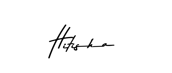 Create a beautiful signature design for name Hitisha. With this signature (Asem Kandis PERSONAL USE) fonts, you can make a handwritten signature for free. Hitisha signature style 9 images and pictures png