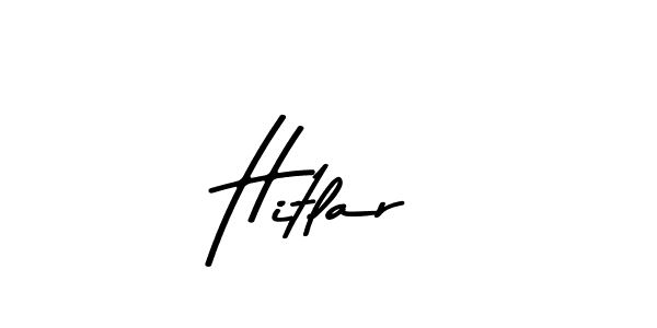 Create a beautiful signature design for name Hitlar. With this signature (Asem Kandis PERSONAL USE) fonts, you can make a handwritten signature for free. Hitlar signature style 9 images and pictures png