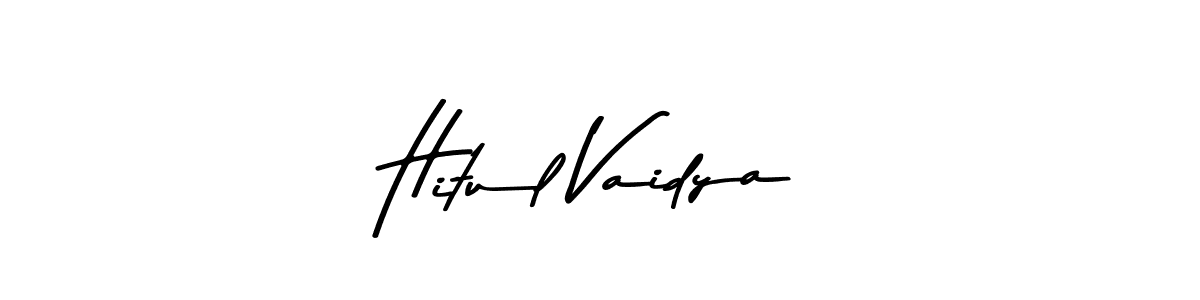 You should practise on your own different ways (Asem Kandis PERSONAL USE) to write your name (Hitul Vaidya) in signature. don't let someone else do it for you. Hitul Vaidya signature style 9 images and pictures png