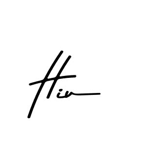 Use a signature maker to create a handwritten signature online. With this signature software, you can design (Asem Kandis PERSONAL USE) your own signature for name Hiu. Hiu signature style 9 images and pictures png