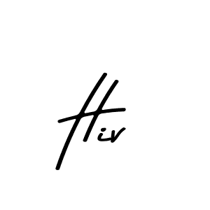 Create a beautiful signature design for name Hiv. With this signature (Asem Kandis PERSONAL USE) fonts, you can make a handwritten signature for free. Hiv signature style 9 images and pictures png