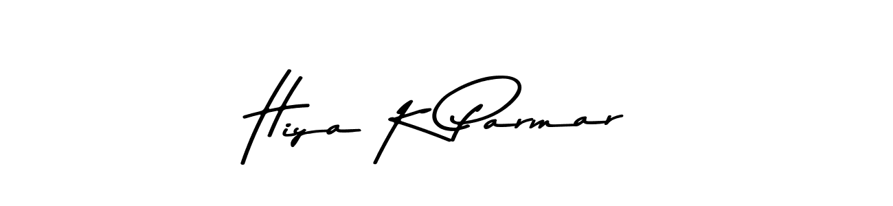 The best way (Asem Kandis PERSONAL USE) to make a short signature is to pick only two or three words in your name. The name Hiya K Parmar include a total of six letters. For converting this name. Hiya K Parmar signature style 9 images and pictures png