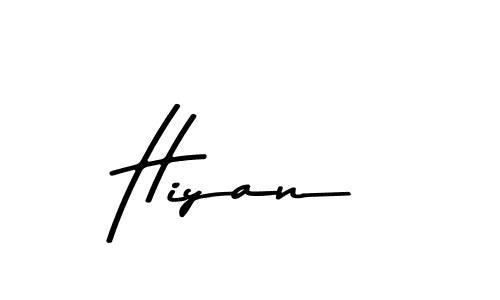 Design your own signature with our free online signature maker. With this signature software, you can create a handwritten (Asem Kandis PERSONAL USE) signature for name Hiyan. Hiyan signature style 9 images and pictures png