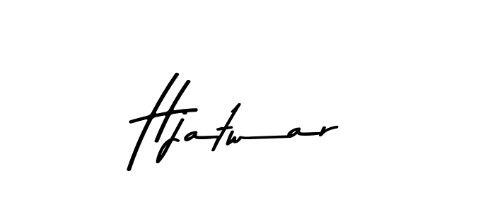 How to make Hjatwar name signature. Use Asem Kandis PERSONAL USE style for creating short signs online. This is the latest handwritten sign. Hjatwar signature style 9 images and pictures png