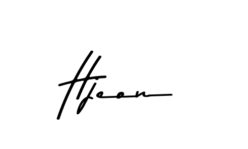Make a beautiful signature design for name Hjeon. With this signature (Asem Kandis PERSONAL USE) style, you can create a handwritten signature for free. Hjeon signature style 9 images and pictures png