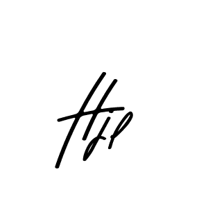 Create a beautiful signature design for name Hjl. With this signature (Asem Kandis PERSONAL USE) fonts, you can make a handwritten signature for free. Hjl signature style 9 images and pictures png