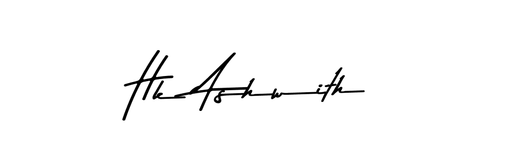 Create a beautiful signature design for name Hk Ashwith. With this signature (Asem Kandis PERSONAL USE) fonts, you can make a handwritten signature for free. Hk Ashwith signature style 9 images and pictures png