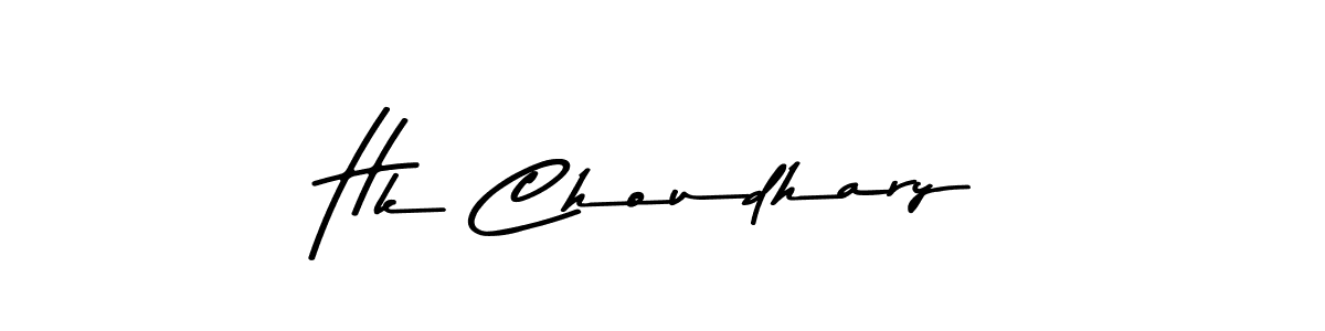 Design your own signature with our free online signature maker. With this signature software, you can create a handwritten (Asem Kandis PERSONAL USE) signature for name Hk Choudhary. Hk Choudhary signature style 9 images and pictures png