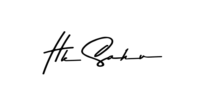 How to make Hk Sahu name signature. Use Asem Kandis PERSONAL USE style for creating short signs online. This is the latest handwritten sign. Hk Sahu signature style 9 images and pictures png