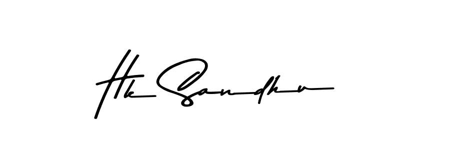 Make a beautiful signature design for name Hk Sandhu. With this signature (Asem Kandis PERSONAL USE) style, you can create a handwritten signature for free. Hk Sandhu signature style 9 images and pictures png