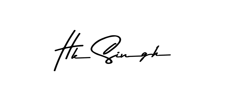 Make a beautiful signature design for name Hk Singh. With this signature (Asem Kandis PERSONAL USE) style, you can create a handwritten signature for free. Hk Singh signature style 9 images and pictures png