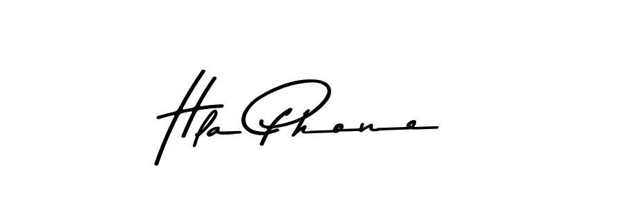 Make a beautiful signature design for name Hla Phone. With this signature (Asem Kandis PERSONAL USE) style, you can create a handwritten signature for free. Hla Phone signature style 9 images and pictures png