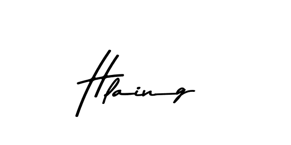 This is the best signature style for the Hlaing name. Also you like these signature font (Asem Kandis PERSONAL USE). Mix name signature. Hlaing signature style 9 images and pictures png
